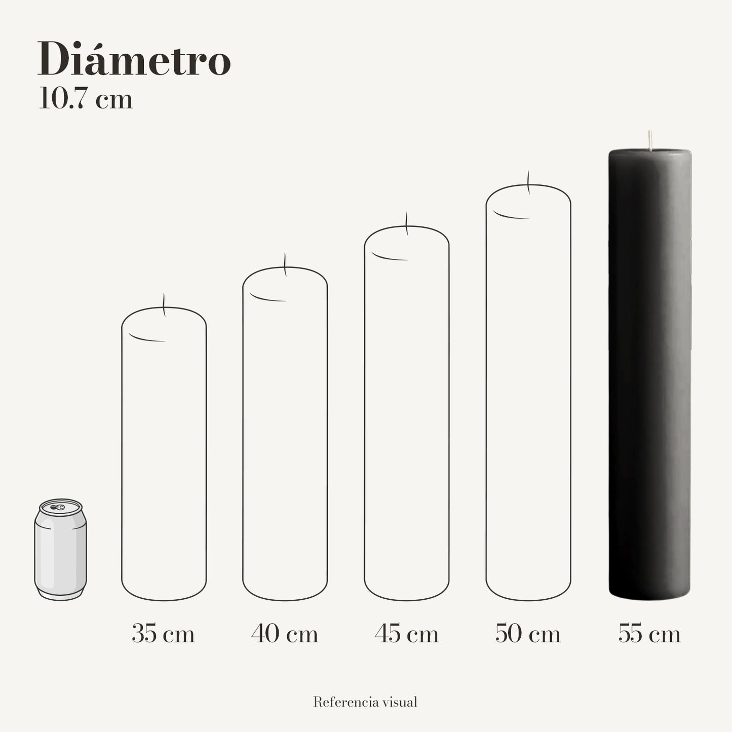 Cirio negro 10.7 cm diámetro - La Vela Amaltea
