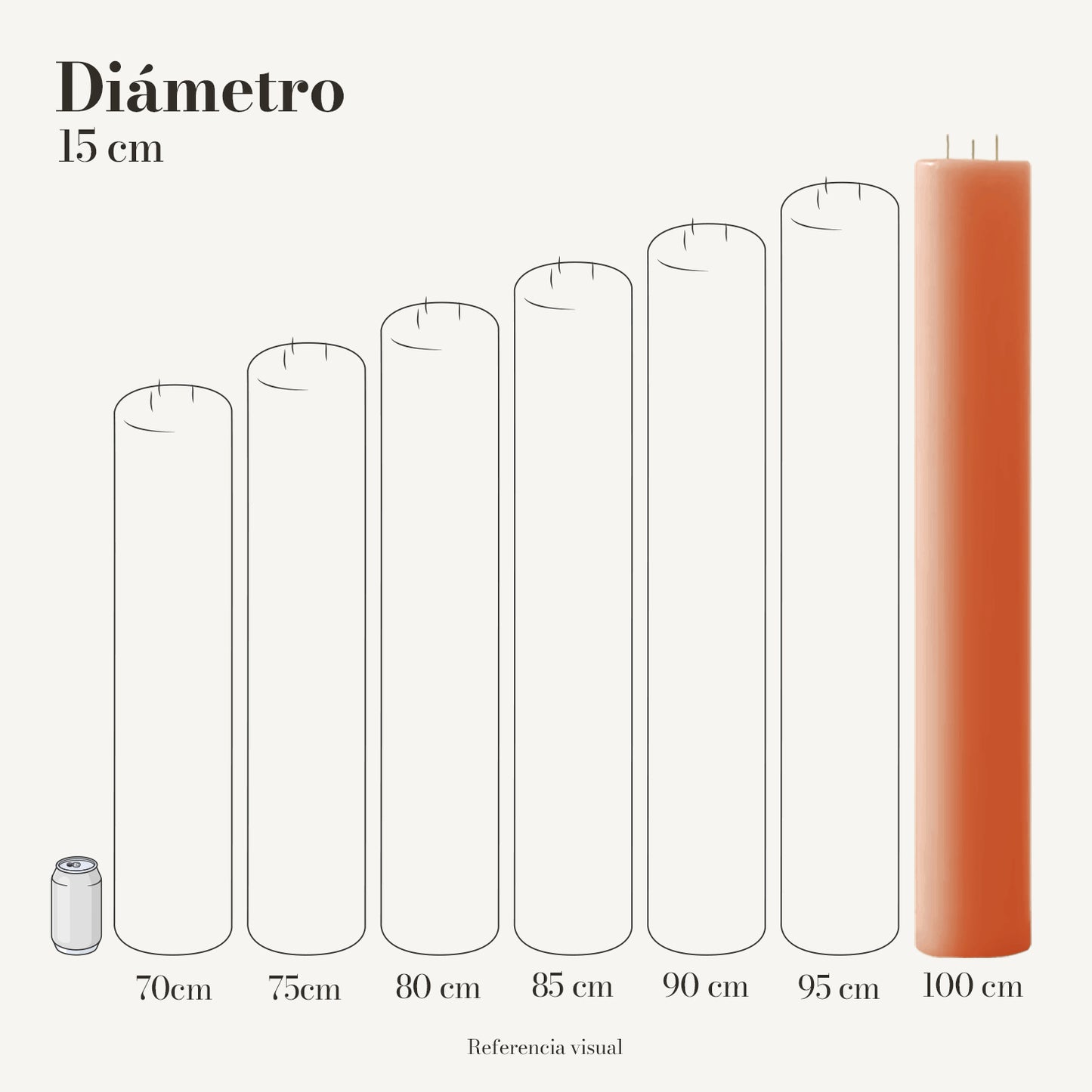 Cirio melón 15 cm diámetro - La Vela Amaltea
