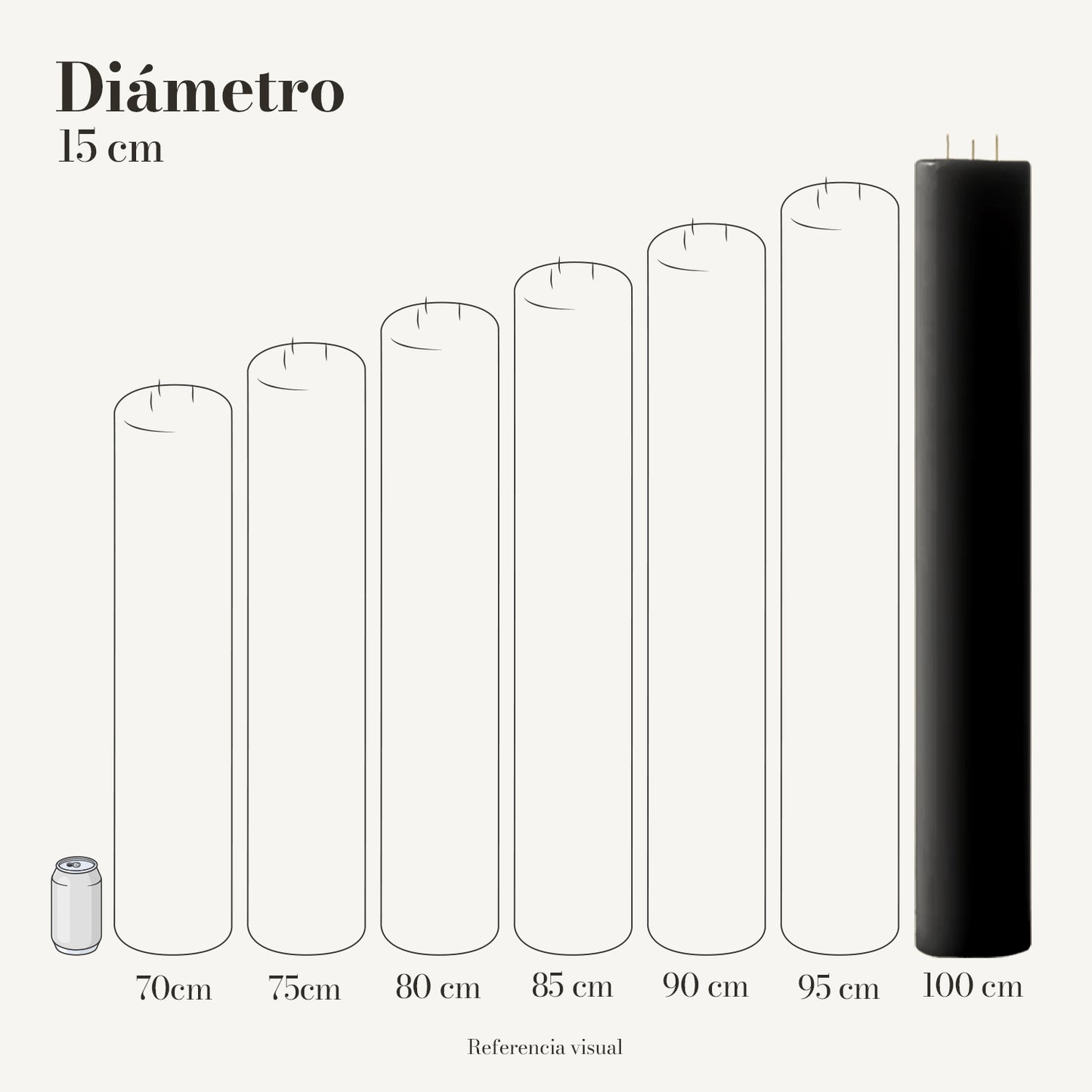 Cirio negro 15 cm diámetro - La Vela Amaltea