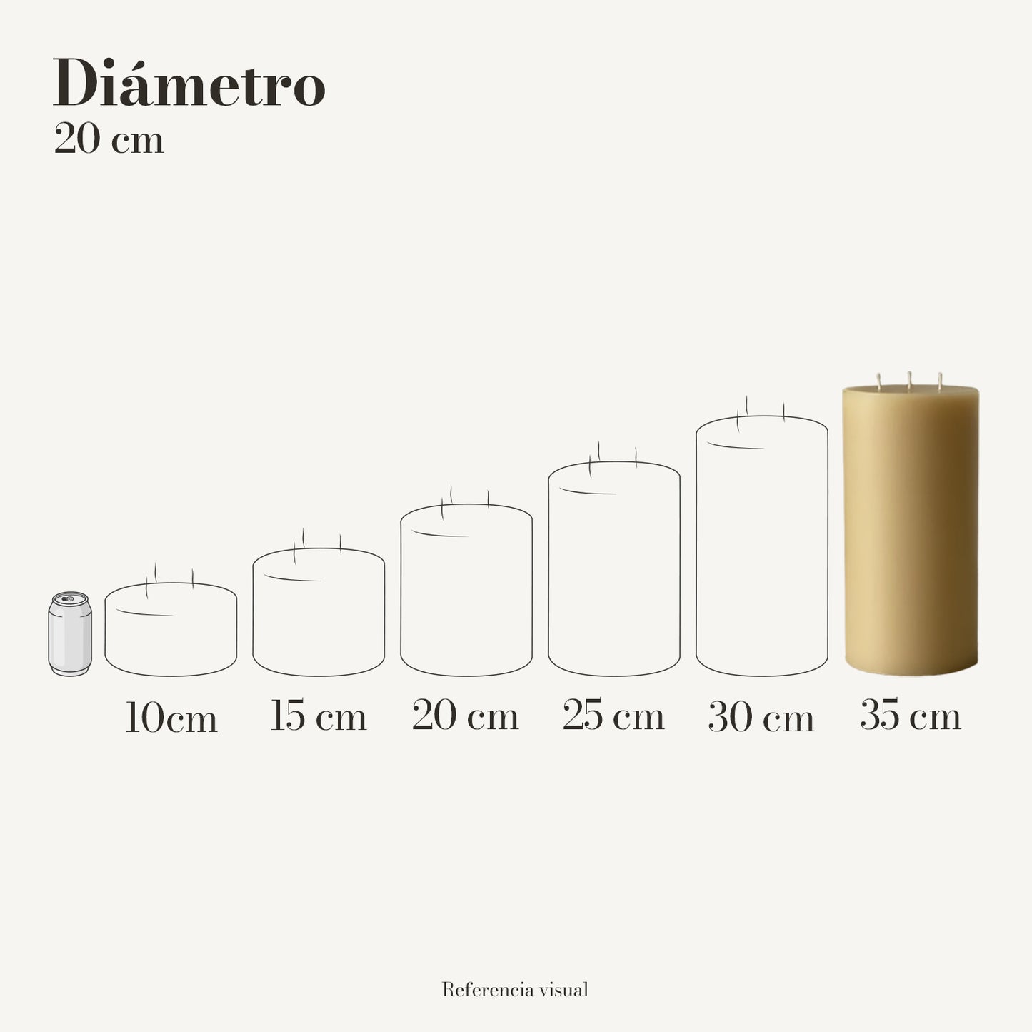 Cirio natural 20.5 cm diámetro - La Vela Amaltea