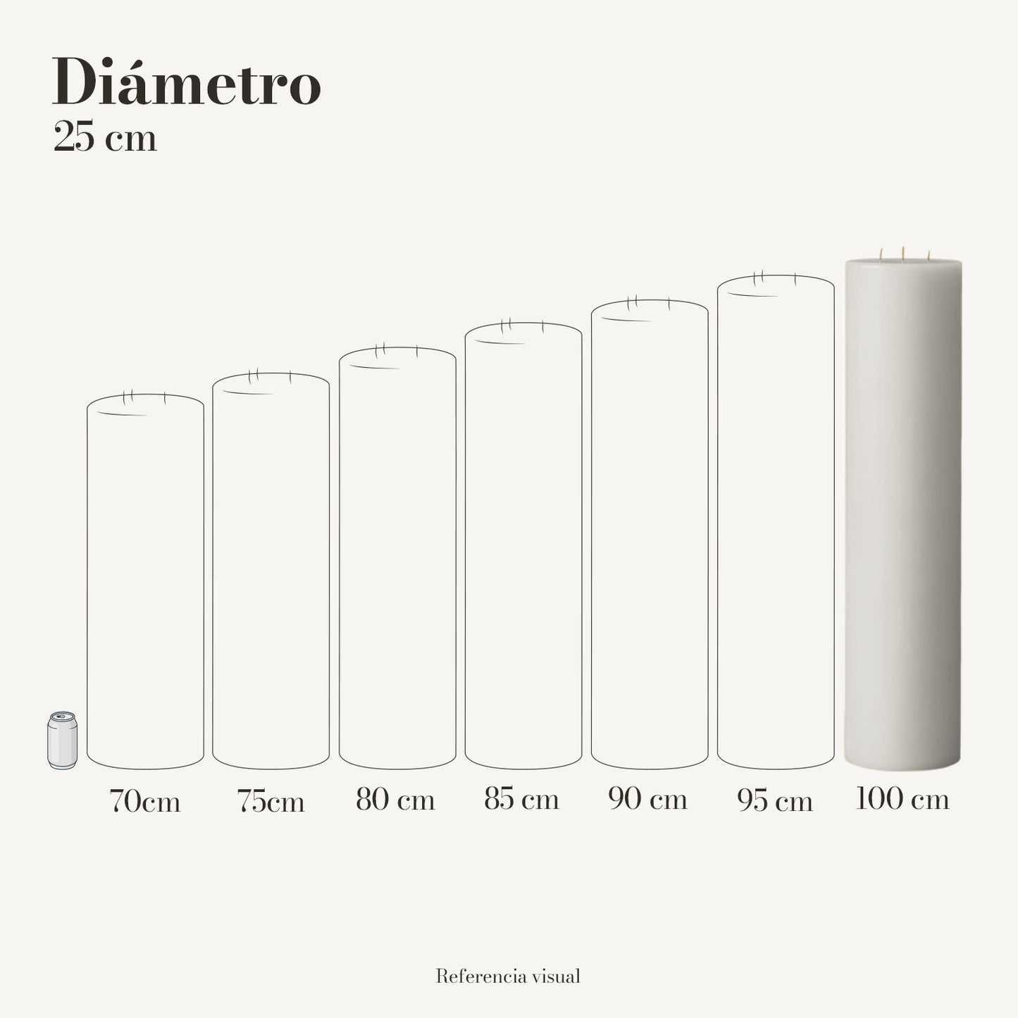 Cirio blanco 25 cm diámetro - La Vela Amaltea
