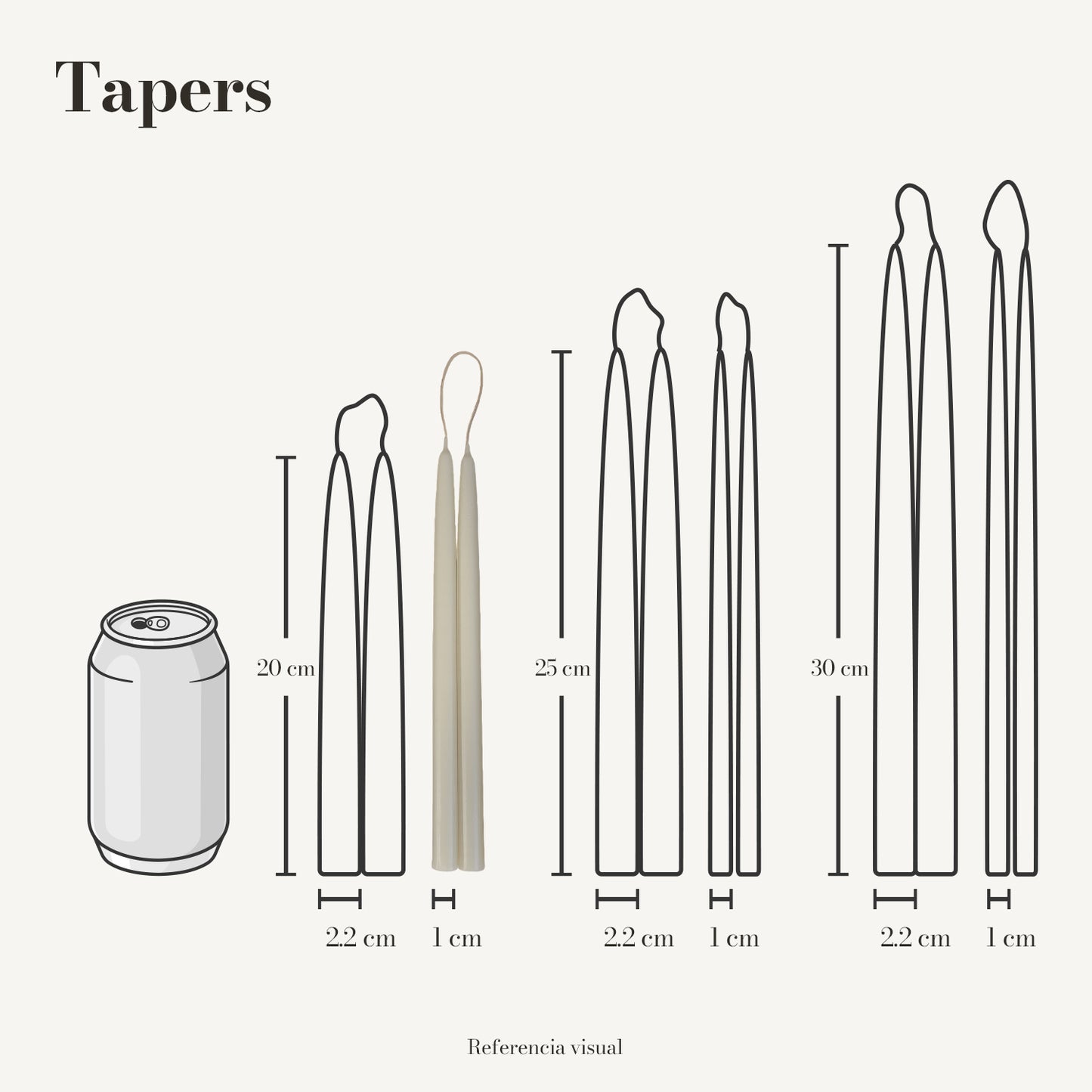 Tapers marfil - La Vela Amaltea