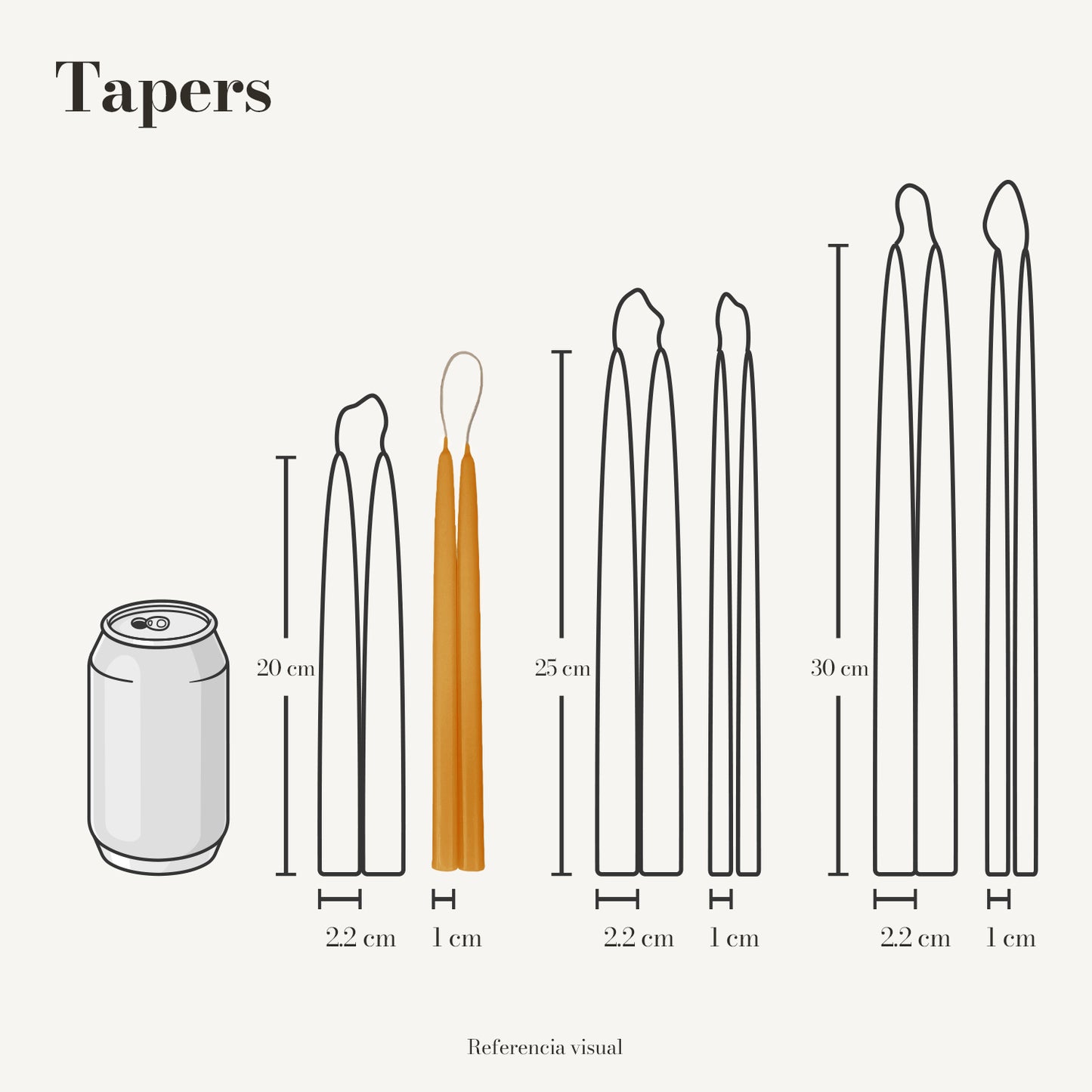 Tapers naranja - La Vela Amaltea