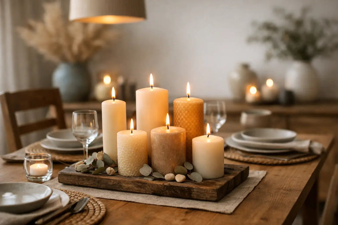 Cómo decorar un comedor con cirios artesanales - La Vela Amaltea