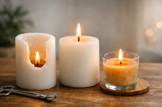 Cómo evitar túneles en velas y lograr una llama uniforme