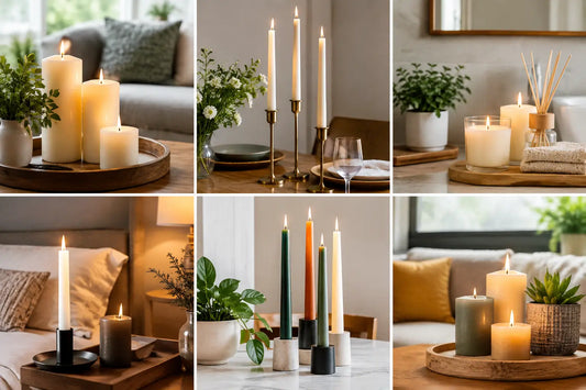 Cirios o tapers decorativos para cada ambiente