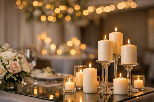 Cómo usar cirios en eventos con buen gusto - La Vela Amaltea