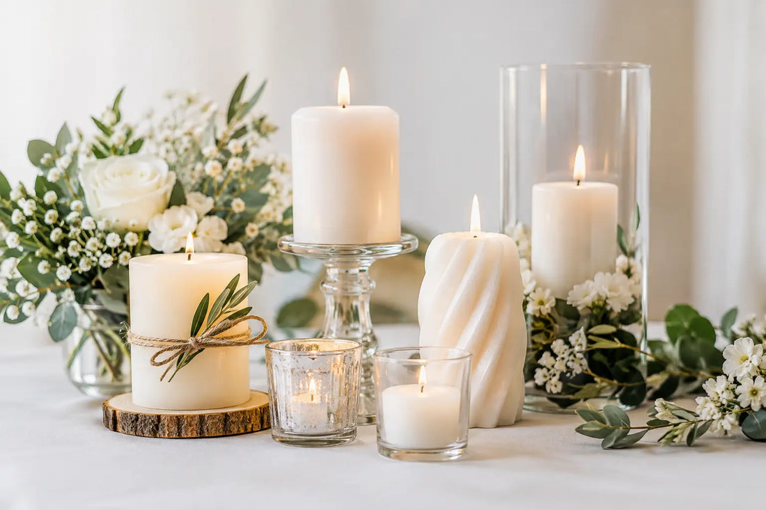10 ejemplos de velas para bodas con estilo