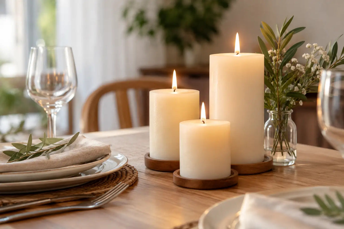 Velas anti goteo para cenas y espacios cuidados
