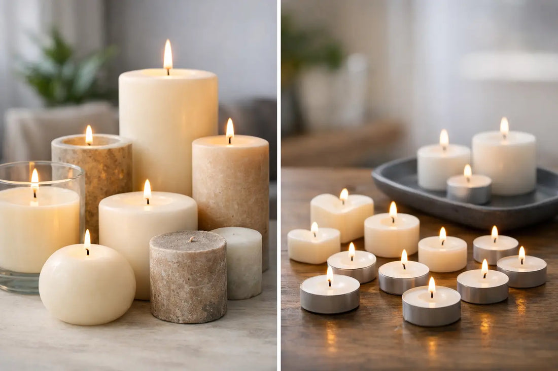 Velas por peso o unidad para cada espacio