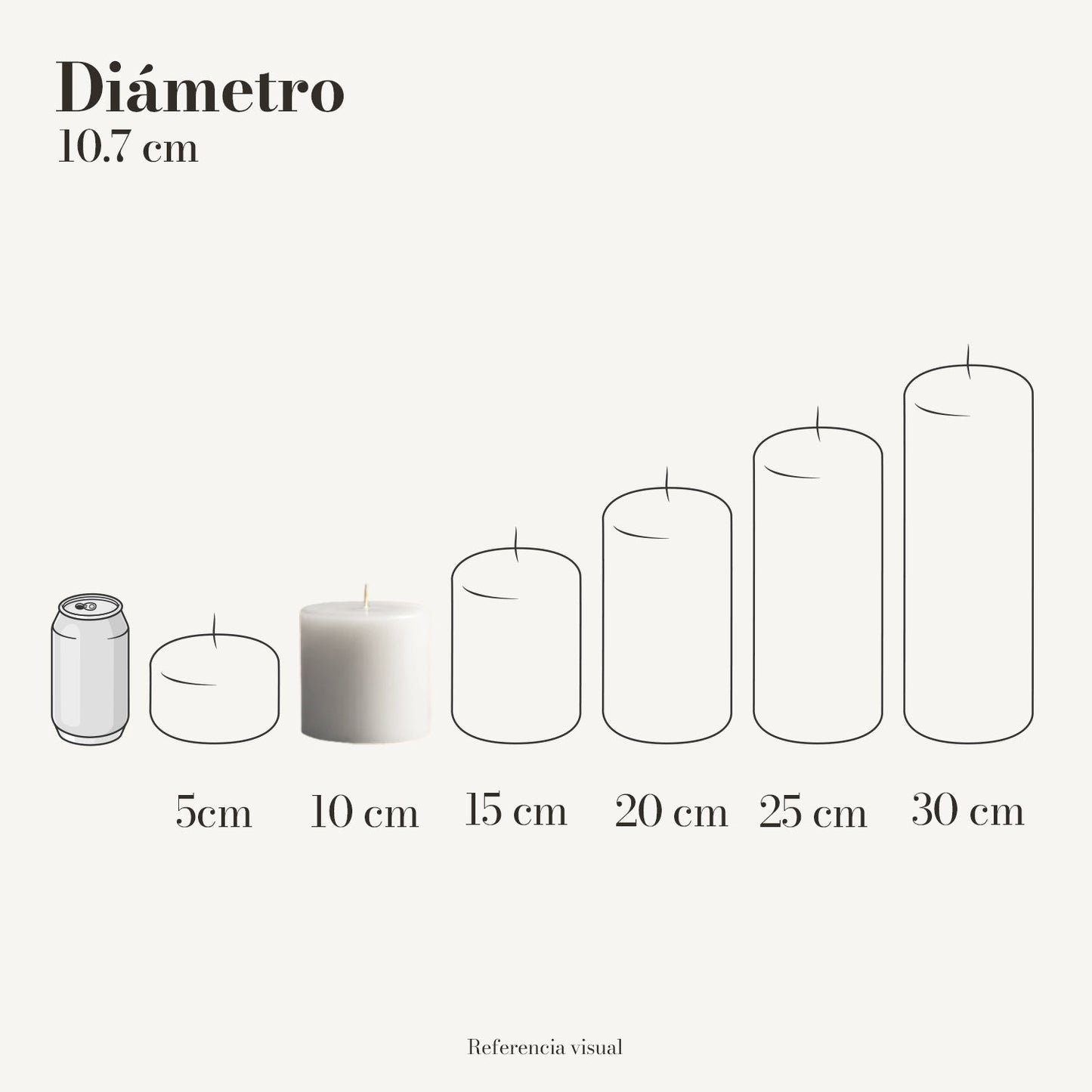 Cirio Blanco 10.7 cm 10 cm