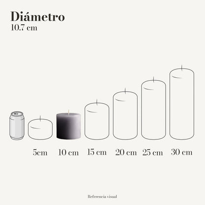 Cirio Gris 10.7 cm 10 cm