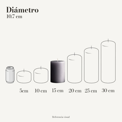 Cirio gris 10.7 cm diámetro - La Vela Amaltea