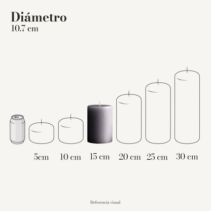Cirio Gris 10.7 cm 15 cm
