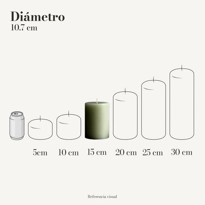 Cirio pistache 10.7 cm diámetro - La Vela Amaltea