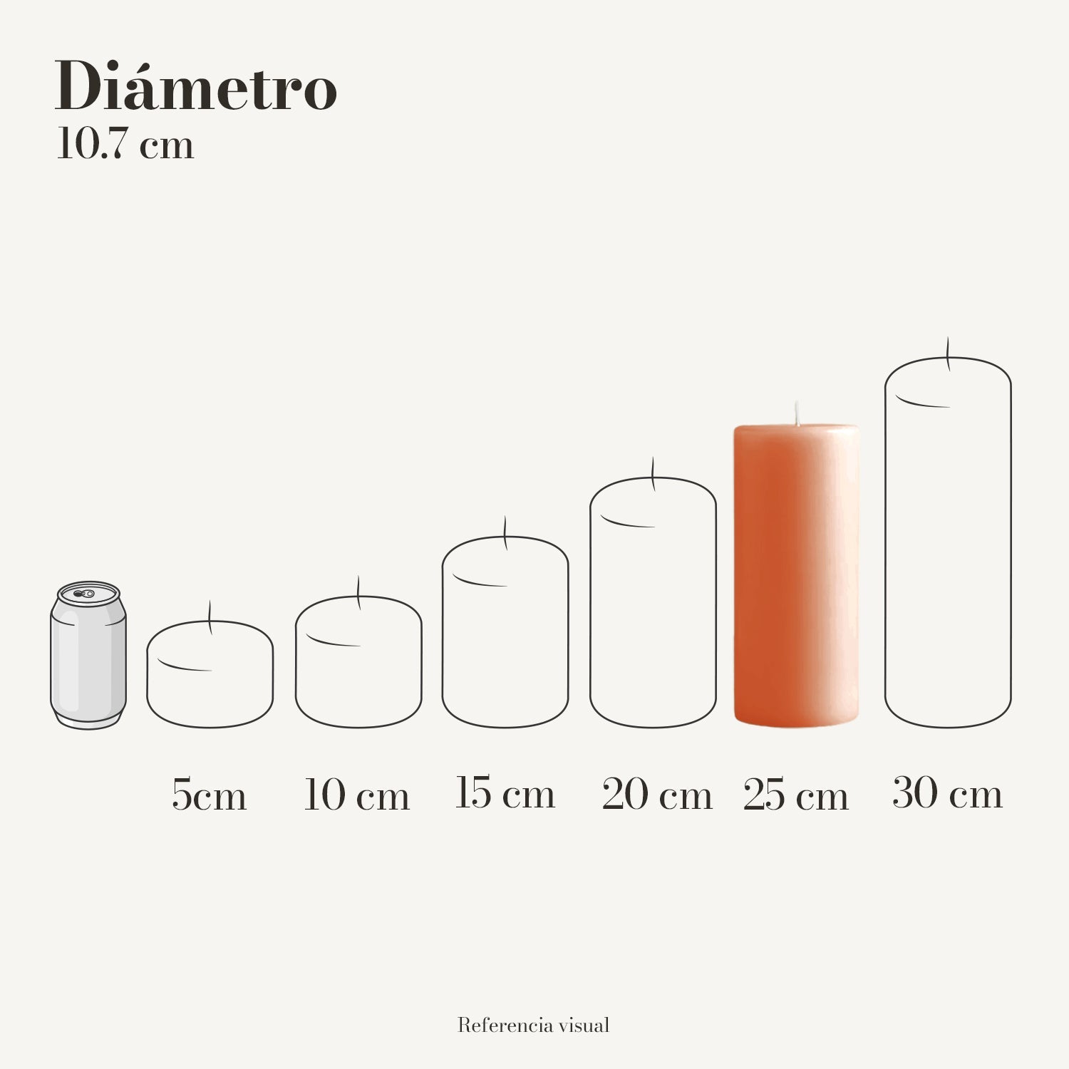 Cirio Melón 10.7 cm 25 cm