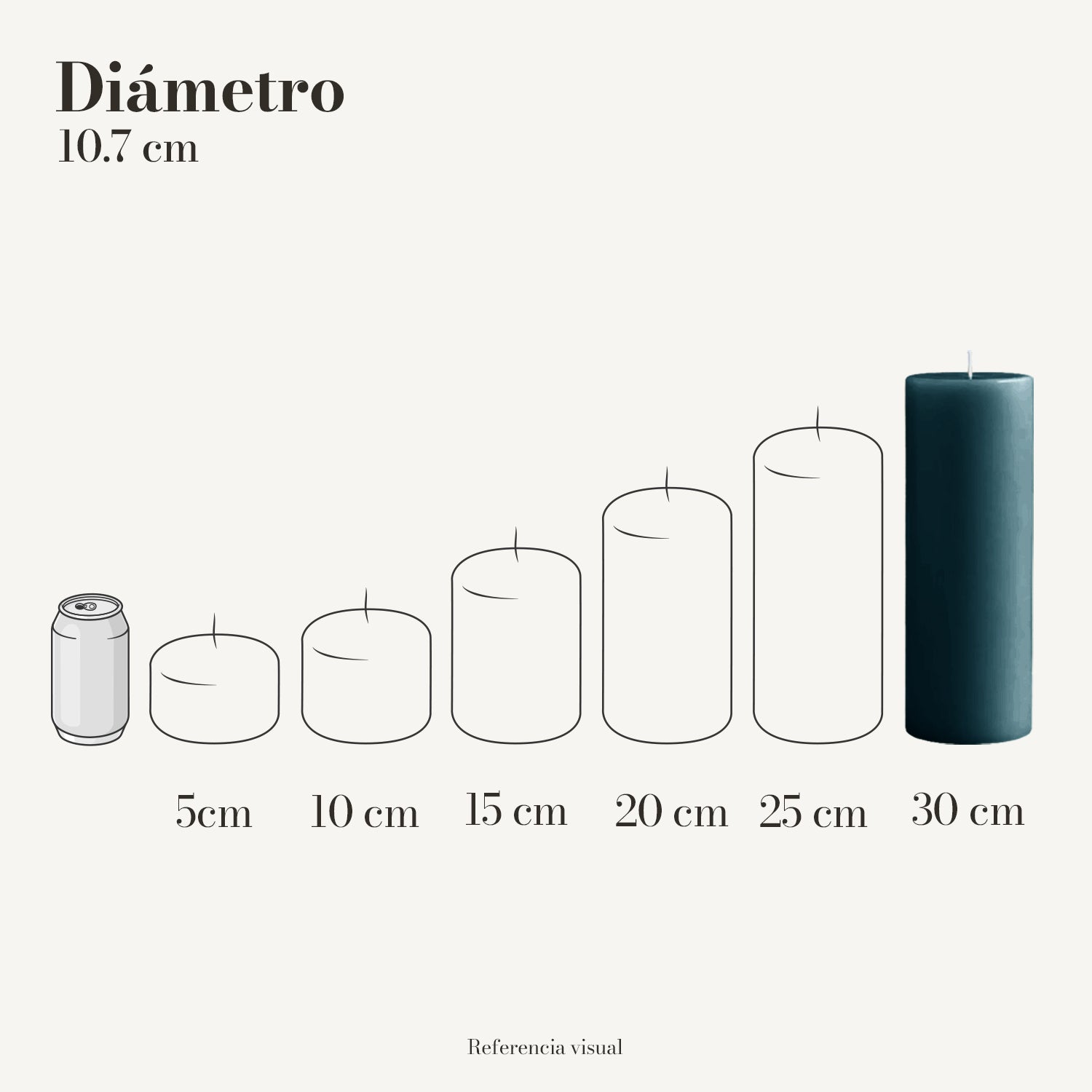 Cirio aqua 10.7 cm diámetro - La Vela Amaltea