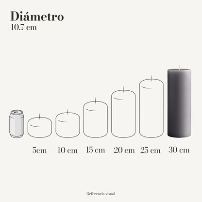 Cirio gris 10.7 cm diámetro - La Vela Amaltea