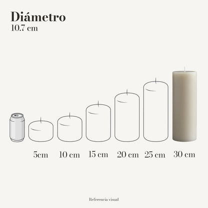 Cirio marfil 10.7 cm diámetro - La Vela Amaltea