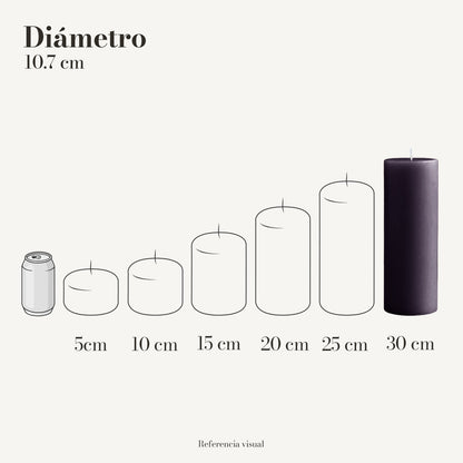Cirio morado oscuro 10.7 cm diámetro - La Vela Amaltea