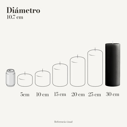 Cirio negro 10.7 cm diámetro - La Vela Amaltea