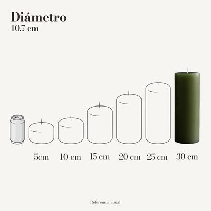 Cirio verde pino 10.7 cm diámetro - La Vela Amaltea
