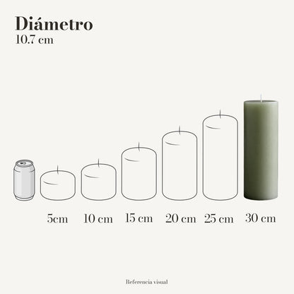 Cirio pistache 10.7 cm diámetro - La Vela Amaltea