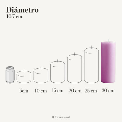 Cirio rosa mexicano 10.7 cm diámetro - La Vela Amaltea