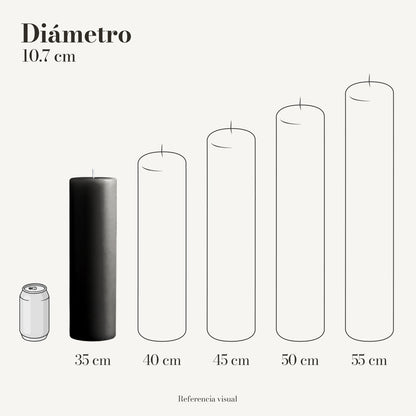 Cirio negro 10.7 cm diámetro - La Vela Amaltea
