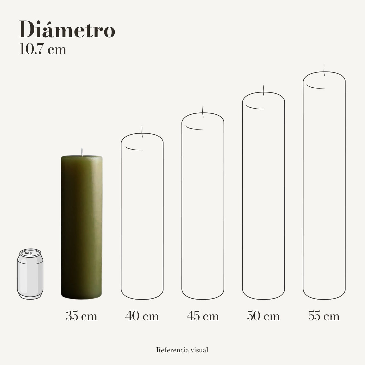Cirio Verde Olivo (Por pedido)