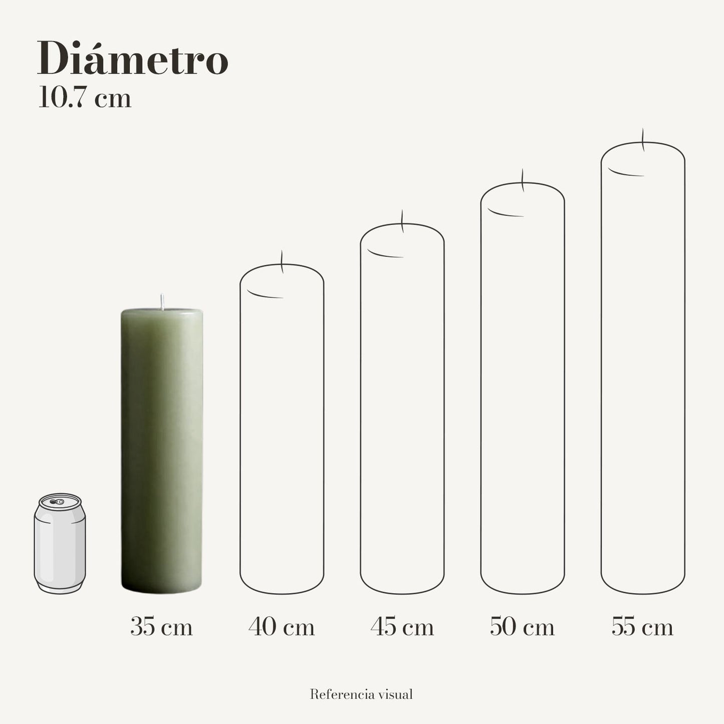 Cirio Pistache 10.7 cm 35 cm