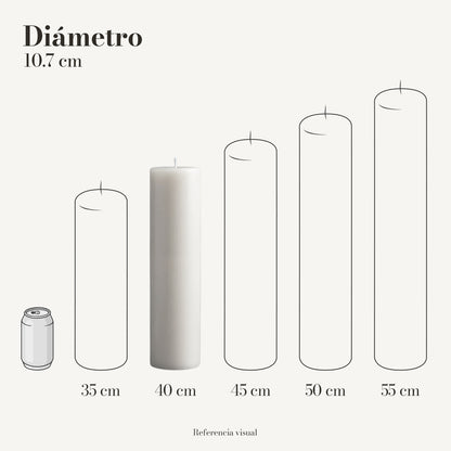 Cirio blanco 10.7 cm diámetro - La Vela Amaltea