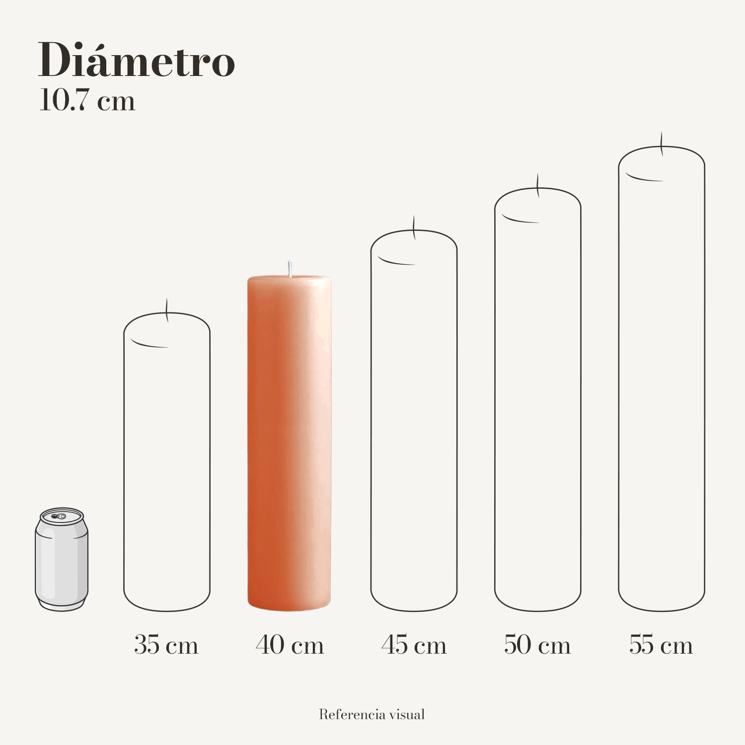 Cirio melón 10.7 cm diámetro - La Vela Amaltea