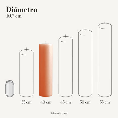 Cirio melón 10.7 cm diámetro - La Vela Amaltea