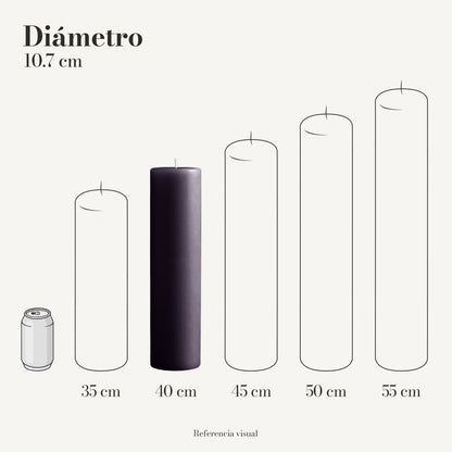Cirio morado oscuro 10.7 cm diámetro - La Vela Amaltea
