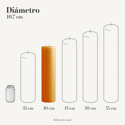 Cirio naranja 10.7 cm diámetro - La Vela Amaltea