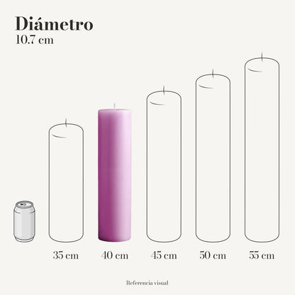 Cirio rosa mexicano 10.7 cm diámetro - La Vela Amaltea