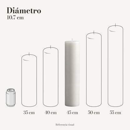 Cirio blanco 10.7 cm diámetro - La Vela Amaltea