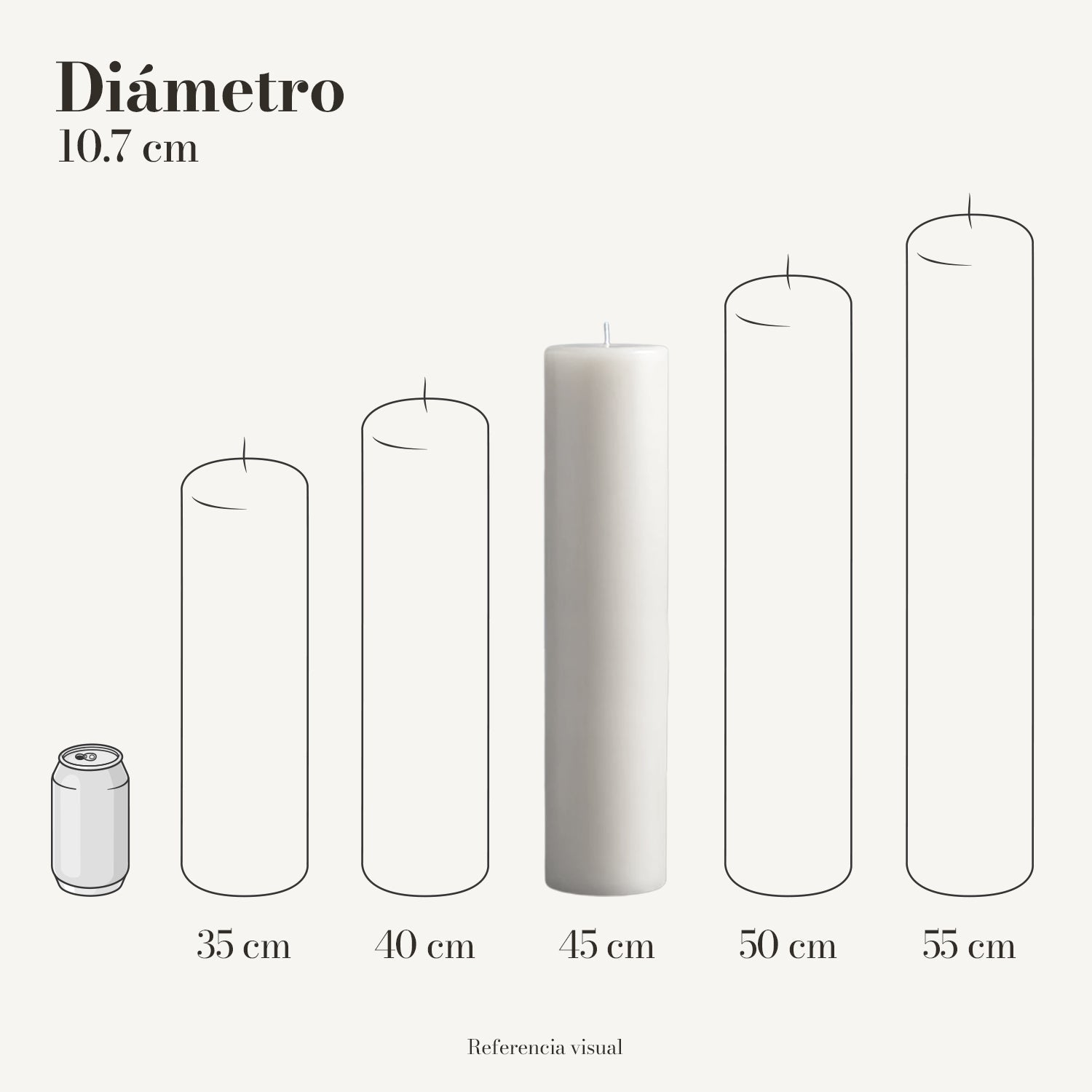 Cirio Blanco 10.7 cm 45 cm