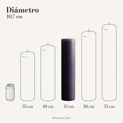 Cirio Morado Oscuro 10.7 cm 45 cm