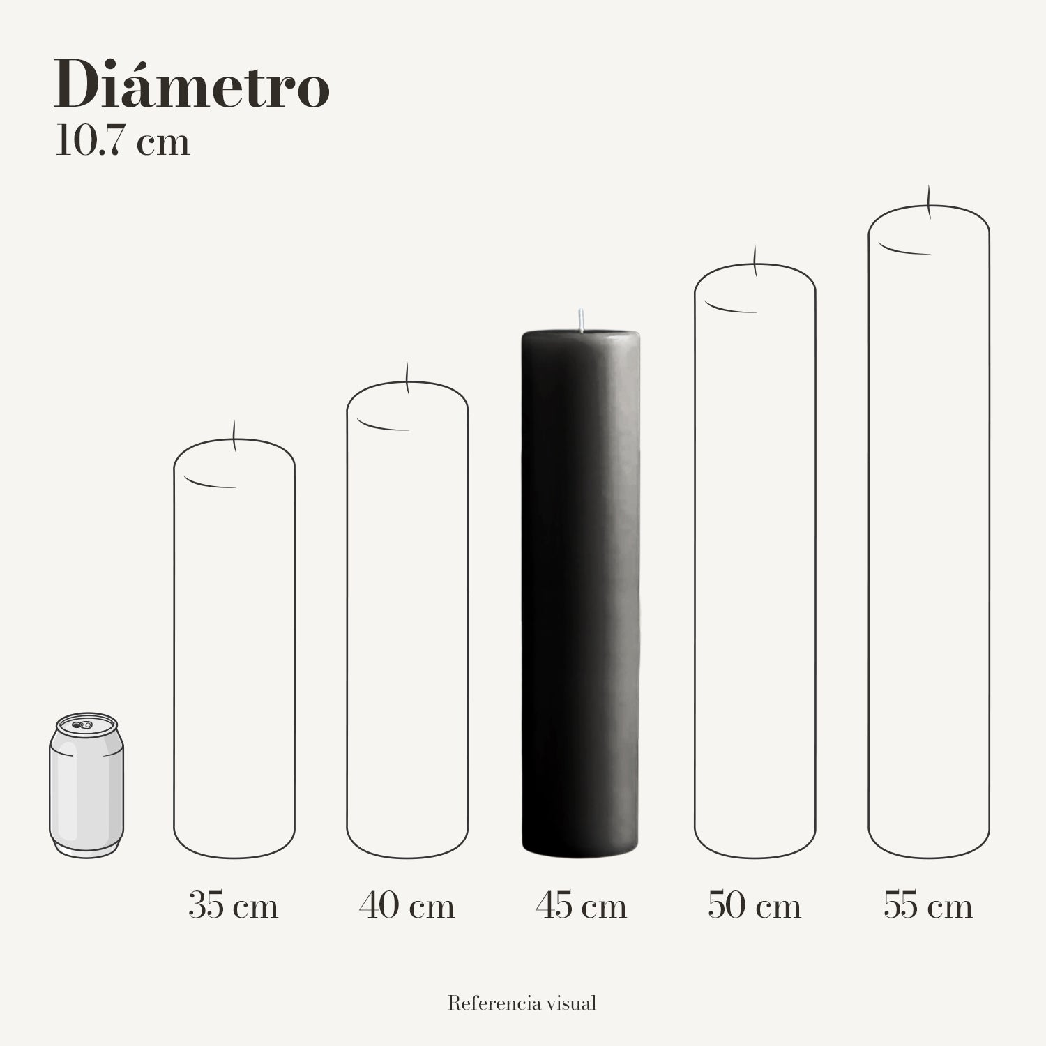 Cirio negro 10.7 cm diámetro - La Vela Amaltea
