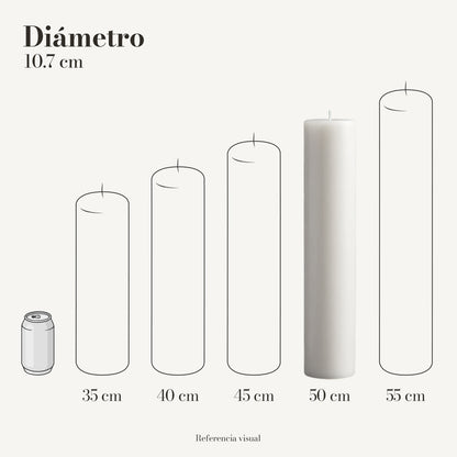 Cirio blanco 10.7 cm diámetro - La Vela Amaltea
