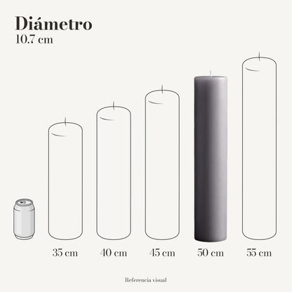 Cirio gris 10.7 cm diámetro - La Vela Amaltea
