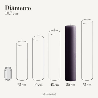 Cirio morado oscuro 10.7 cm diámetro - La Vela Amaltea