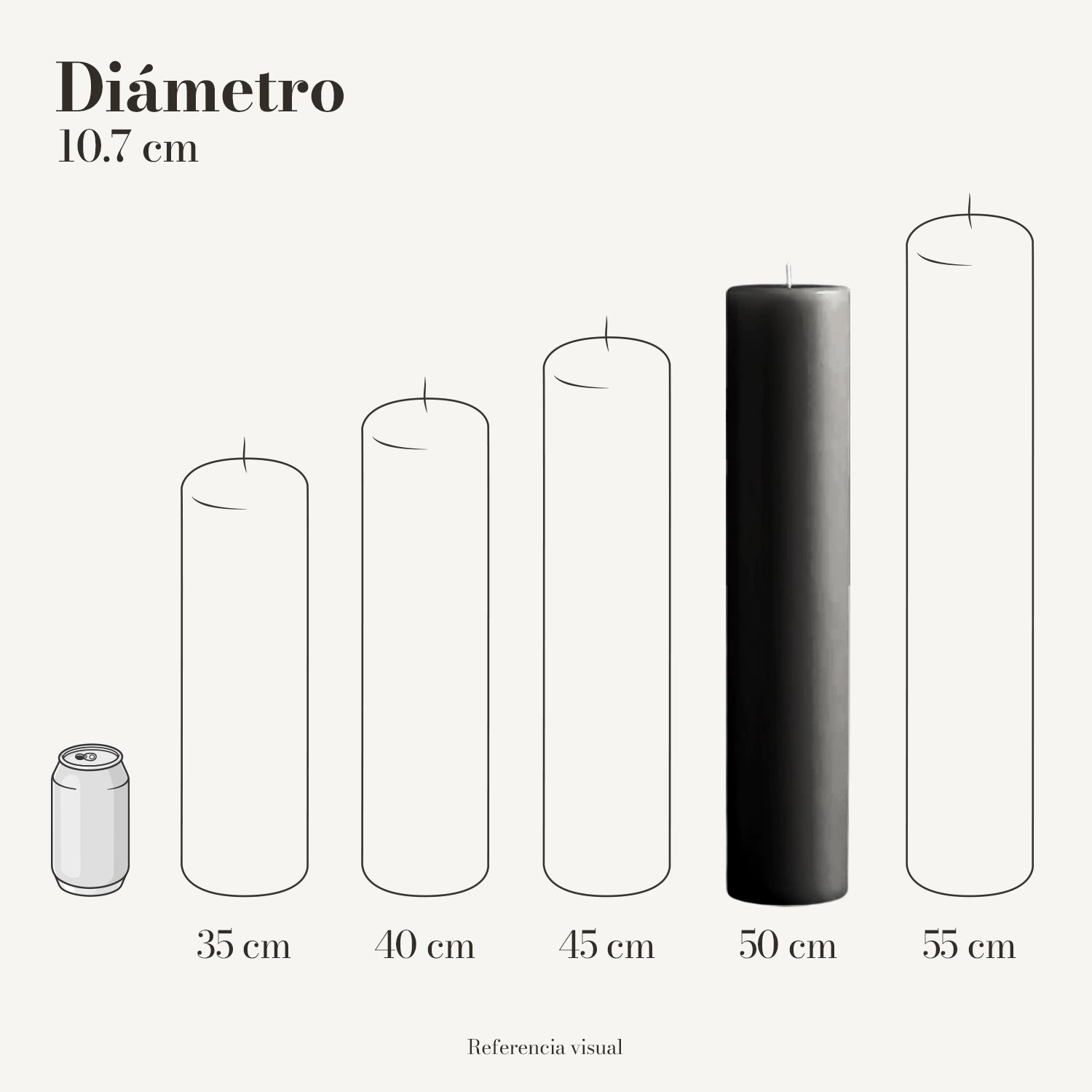 Cirio negro 10.7 cm diámetro - La Vela Amaltea