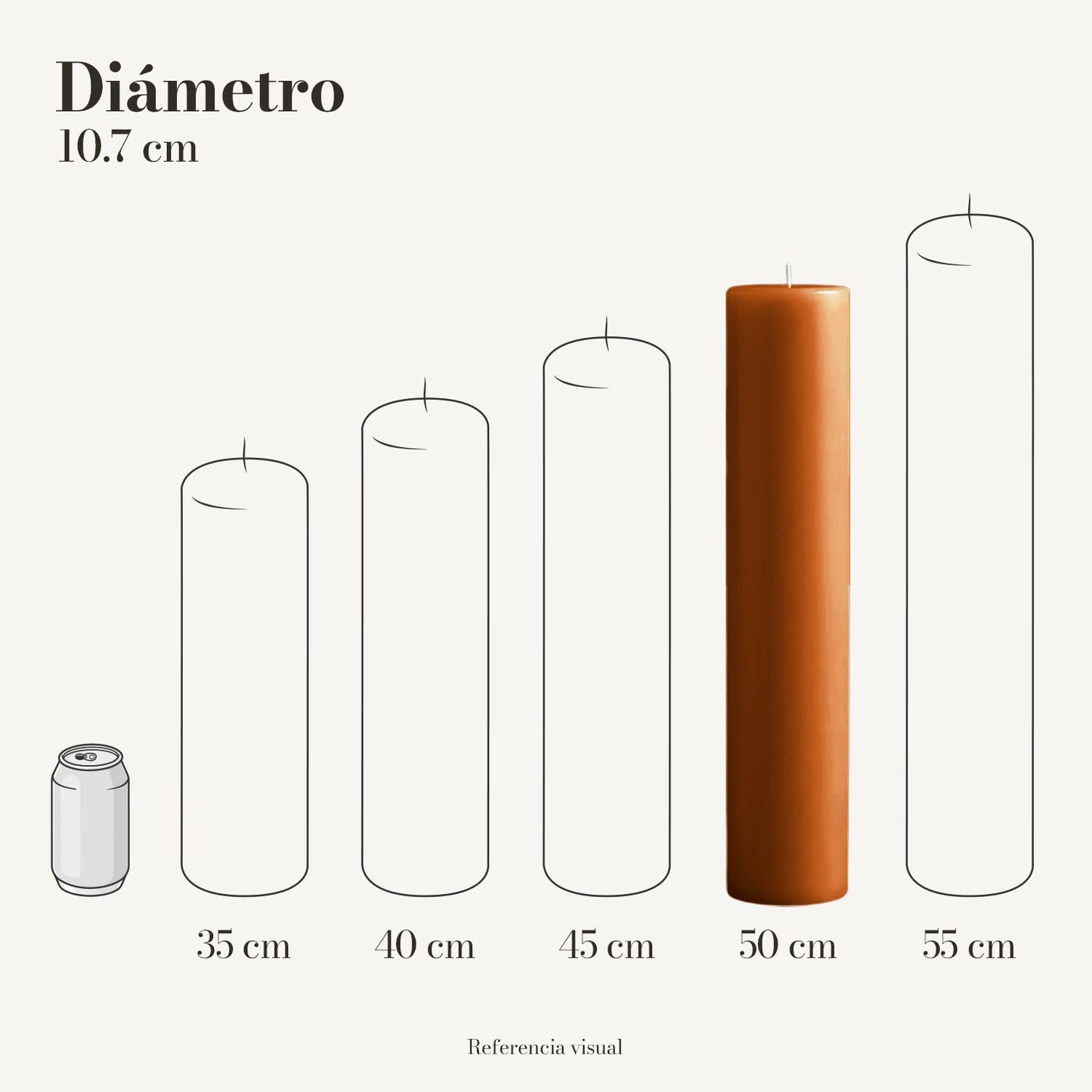 Cirio Naranja Ocre (Por pedido)