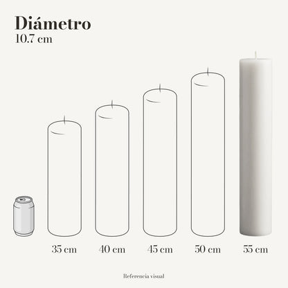 Cirio blanco 10.7 cm diámetro - La Vela Amaltea