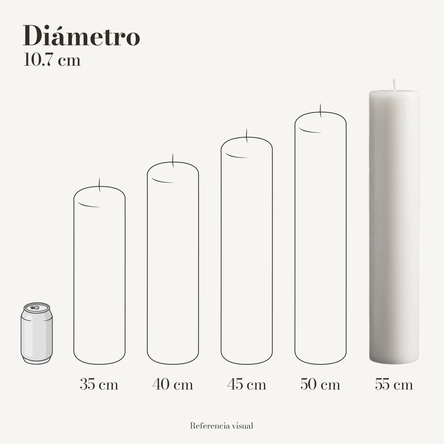 Cirio Blanco 10.7 cm 55 cm