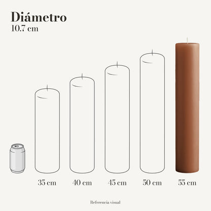 Cirio café claro 10.7 cm diámetro - La Vela Amaltea