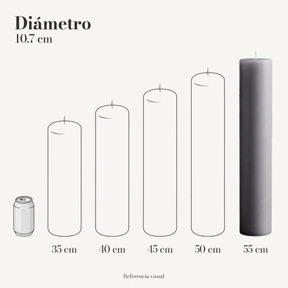 Cirio gris 10.7 cm diámetro - La Vela Amaltea